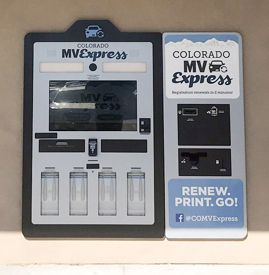 24-hour Colorado MV Express kiosk